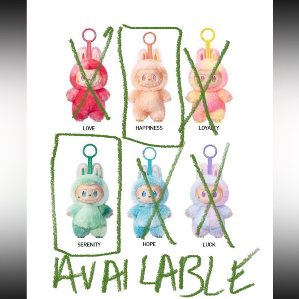 Labubu Big Into Energy Vinyl Face Pendant- 1- Happiness , Serenity